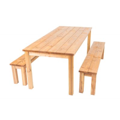 Set da Giardino Tavolo con Panche in legno CESIS